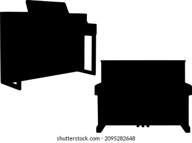 Big piano large. Vector image.