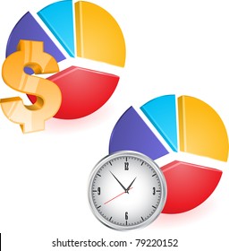 Big pie chart with four pattern different colors