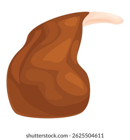 Big piece of meat with bone is lying and waiting for cooking