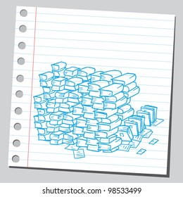 Gran pila de libros