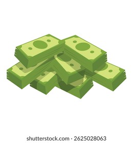 Big pile of cash illustrating the concept of wealth and fortune