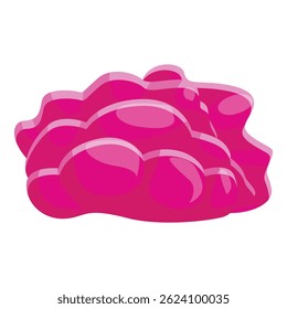 Big pink bubble gum is waiting to be chewed and blown