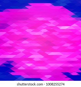 Big pink flower. Polygon.