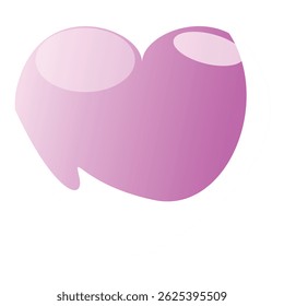 Big pink heart is shining for valentine's day, symbolizing love and romance