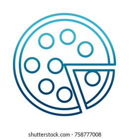 Big pizza symbol icon vector illustration graphic design