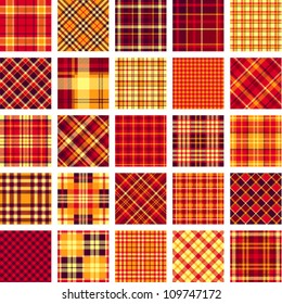 Big plaid pattern set