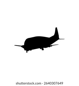 Big Plane Cargo aircraft, freight aircraft, freighter, airlifter or cargo jet. Vector Illustration