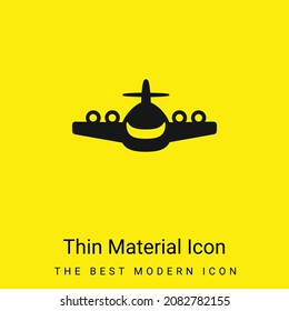 Big Plane Front View minimal bright yellow material icon
