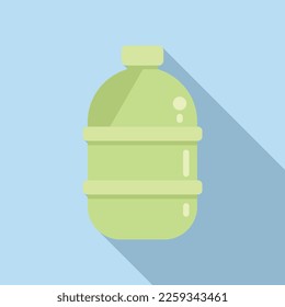 Big plastic bottle icon flat vector. Eco recycle. Ecology ocean