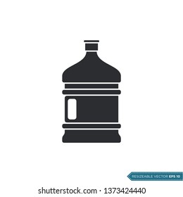 Big Plastic Bottle of Water Icon Vector Template