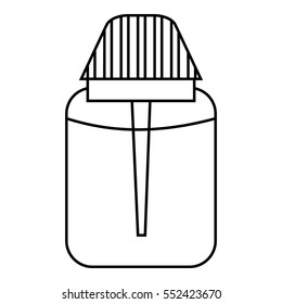 Big plastic jar icon. Outline illustration of big plastic jar vector icon for web