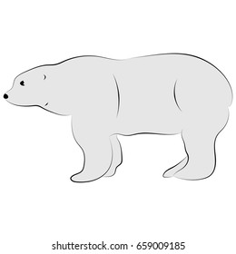 Big polar bear vector illustration