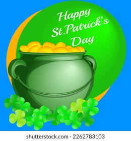 big pot of gold for st patricks holiday