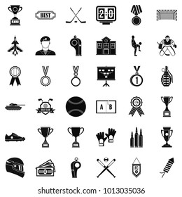 Big premium icons set. Simple set of 36 big premium vector icons for web isolated on white background