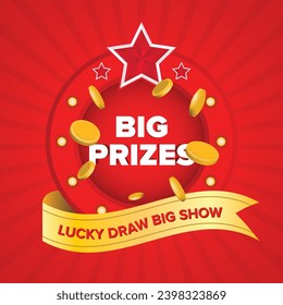 Big Prize Announcement Banner Red  BG 