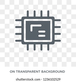 Big Processor icon. Trendy flat vector Big Processor icon on transparent background from hardware collection. 