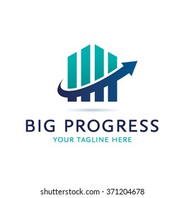 Big Progress Logo Icon Elements Template