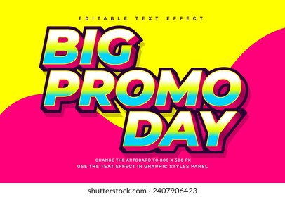 
Plantilla de efecto de texto editable para el día de promoción grande