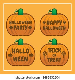 Big pumpkin with brown lettering