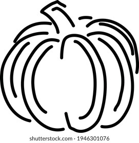 Big pumpkin, illustration, vector on a white background