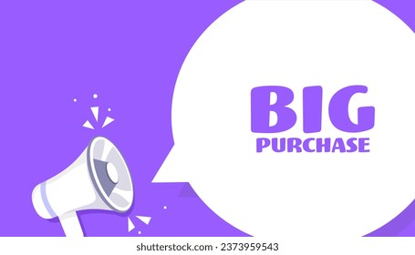 Big purchase icon. Pop art style. Speech bubble. Big purchase sign. Icon for Business and Advertising. Vector icon
