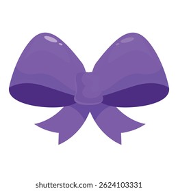 Big purple bow adding a touch of elegance to a gift, perfect for celebrations and special occasions