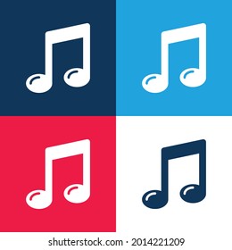 Big Quaver blue and red four color minimal icon set