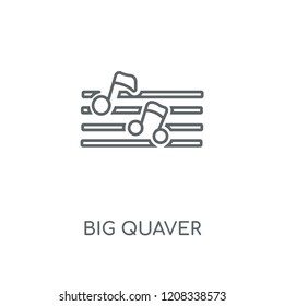 Big Quaver linear icon. Big Quaver concept stroke symbol design. Thin graphic elements vector illustration, outline pattern on a white background, eps 10.