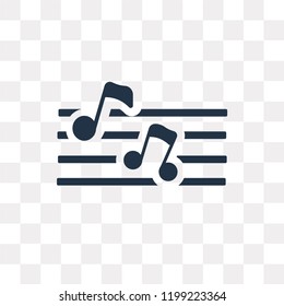 Big Quaver vector icon isolated on transparent background, Big Quaver transparency concept can be used web and mobile