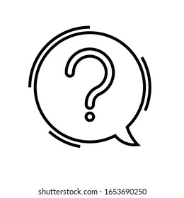 Big question line icon, concept sign, outline vector illustration, linear symbol.