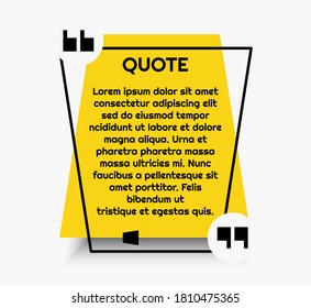 Big quotebox speech bubble banner for business