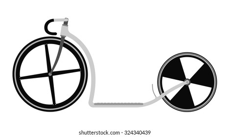 Big racing kick-bike scooter