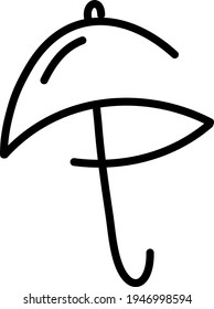 Big rain umbrella, illustration, vector on a white background