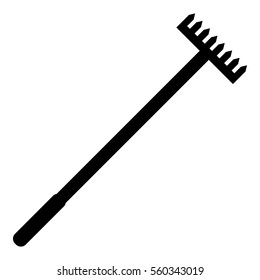 Big rake icon. Simple illustration of big rake vector icon for web