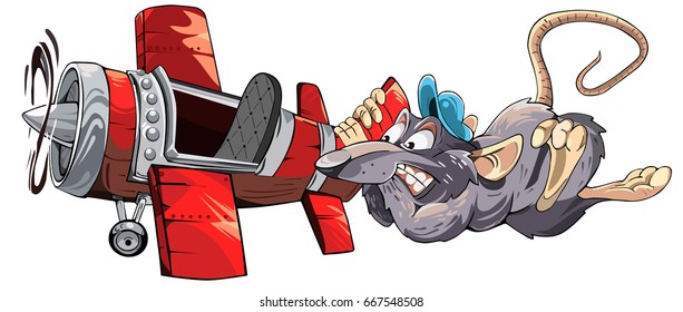 big rat fell from single-engine aircraft and caught the tail