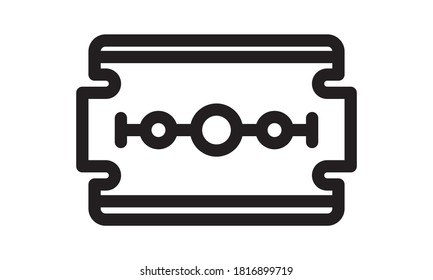 big razor blade icon in trendy design style. big razor blade icon isolated on white background. big razor blade vector icon simple and modern flat symbol for web site, mobile, logo, app, UI