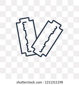 Big Razor Blade vector outline icon isolated on transparent background, high quality linear Big Razor Blade transparency concept can be used web and mobile
