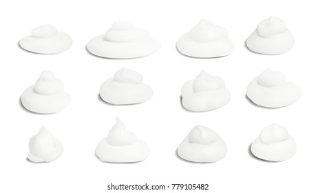 Big Realistic Cream Set Isolated On White Background. EPS10 Vector