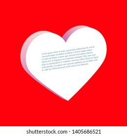 A Big Red 3d Heart vector illustration