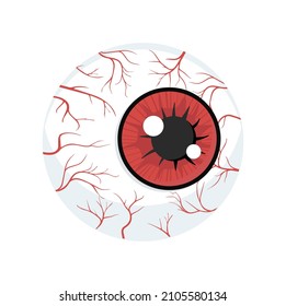 Big Red Blood Eye Ball Icon Sign