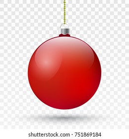 Big red Christmas ball