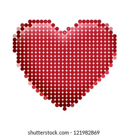 A big red circles heart
