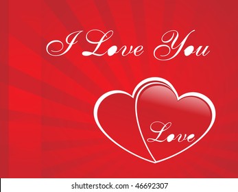 big red dappled heart on red background