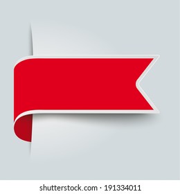 Big red flag on the grey background. Eps 10 vector file.