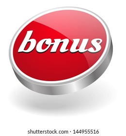Big red glossy bonus button
