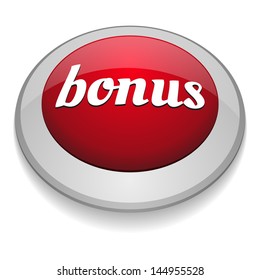 Big red glossy bonus button