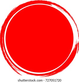 Big red grunge circle