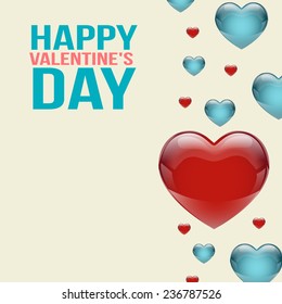 Big Red Heart abstract  background, Vector Illustration