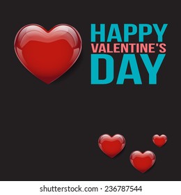 Big Red Heart abstract  background, Vector Illustration