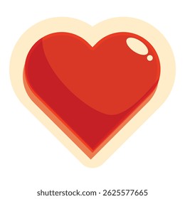 Big red heart is bursting with love and romance, perfect for valentine's day cards, decorations, and designs